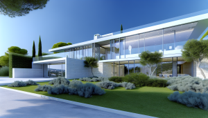 Menuiseries minimalistes pour villas luxueuses à Saint Cyr sur Mont d'Or : fabrication sur mesure et pose professionnelle.