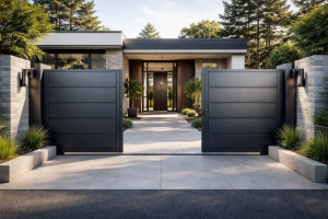 Découvrez comment les portails et halls d'entrée en aluminium renforcent la sécurité des résidences collectives à Francheville.